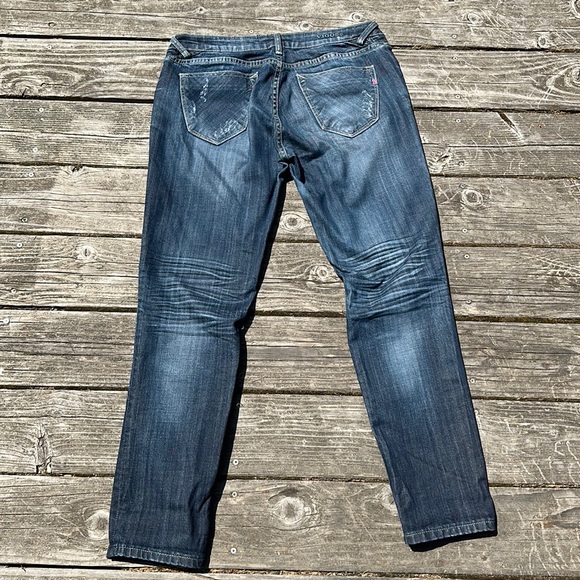 VIGGOS the boyfriend rolled up distress skinny jeans size 9 length 27 rolled up - Picture 3 of 12